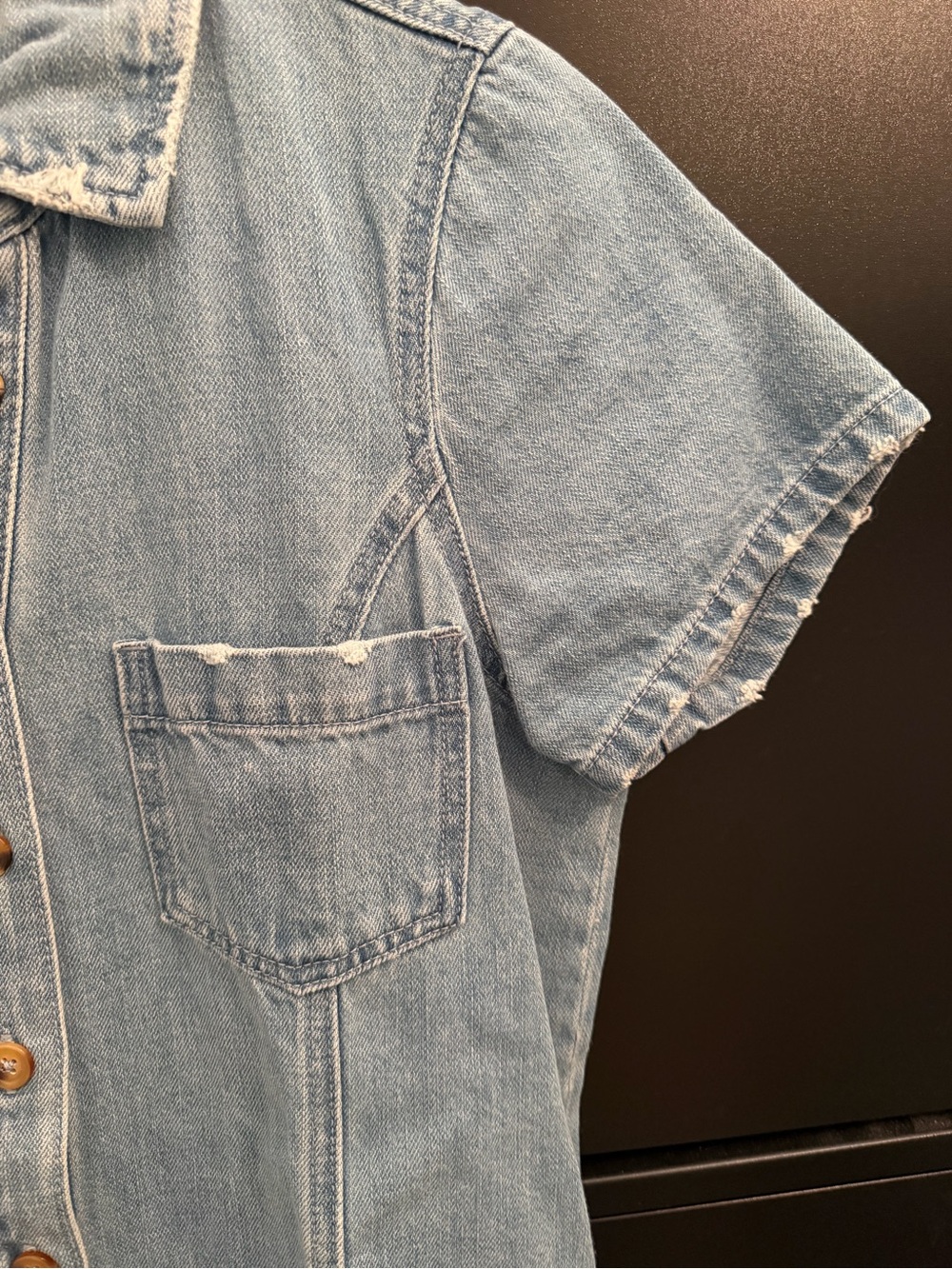 Show Me Your Mumu Light Blue Denim Shirt Dress - Picture 4 of 5